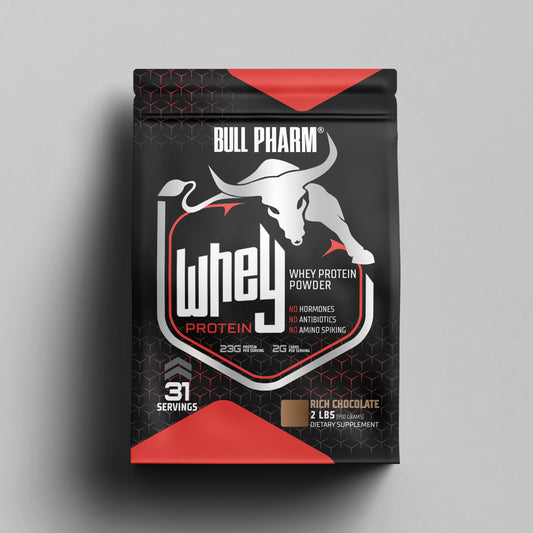 "Bull Pharm Whey Protein Concentrate – Rich Chocolate, 2kg tub"